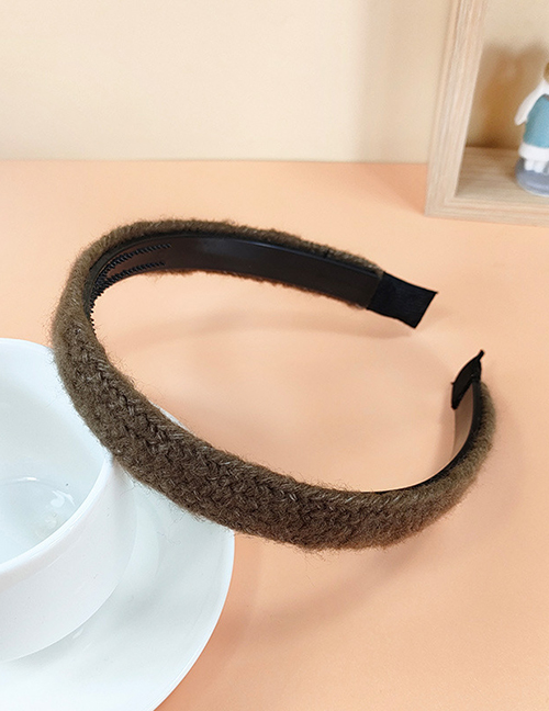 Fashion Coffee Color Wool Woven Fine Headband