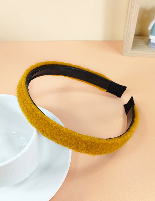 Fashion Yellow Wool Woven Fine Headband