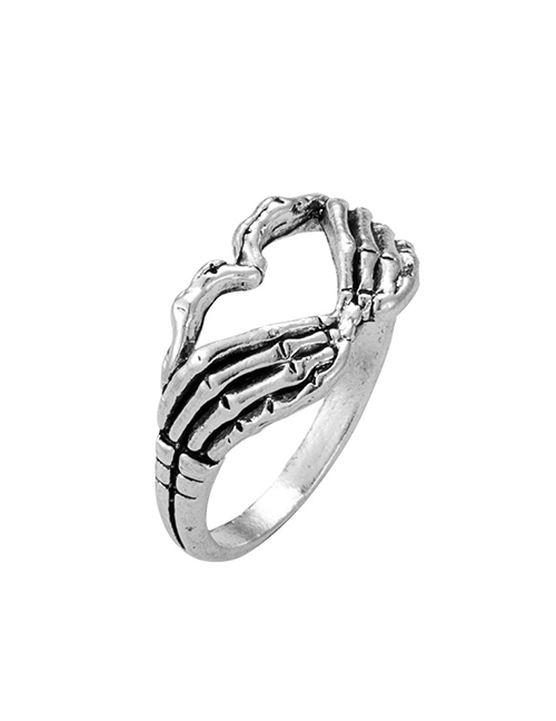 Fashion Silver Color Alloy Gesture Heart Ring