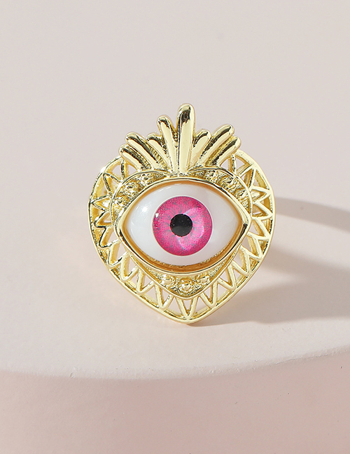 Fashion Gold Color Copper Drip Oil Eye Ring