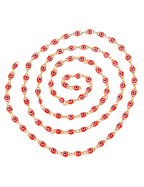 Fashion Red Copper Dripping Eye Chain Accessories (100cm)