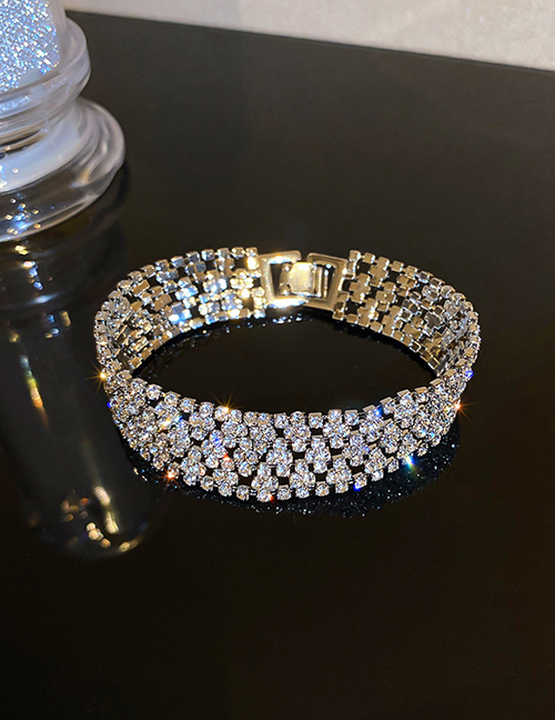 Fashion Bracelet Alloy Diamond Wide Bracelet
