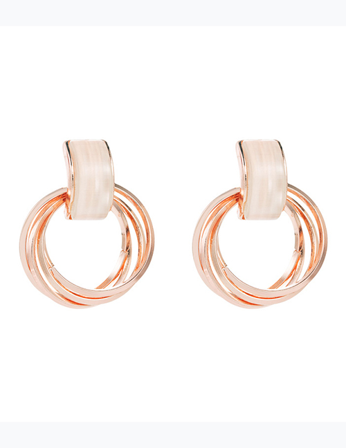 Fashion Sihuan Alloy Four-ring Earrings