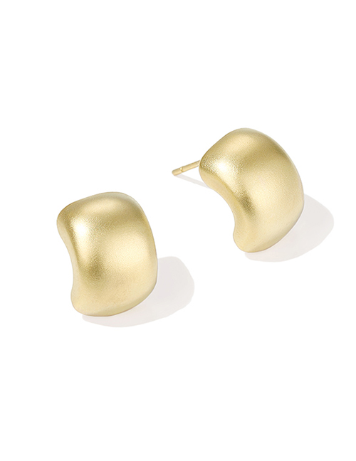 Fashion Gold Color Metal Curved Earrings