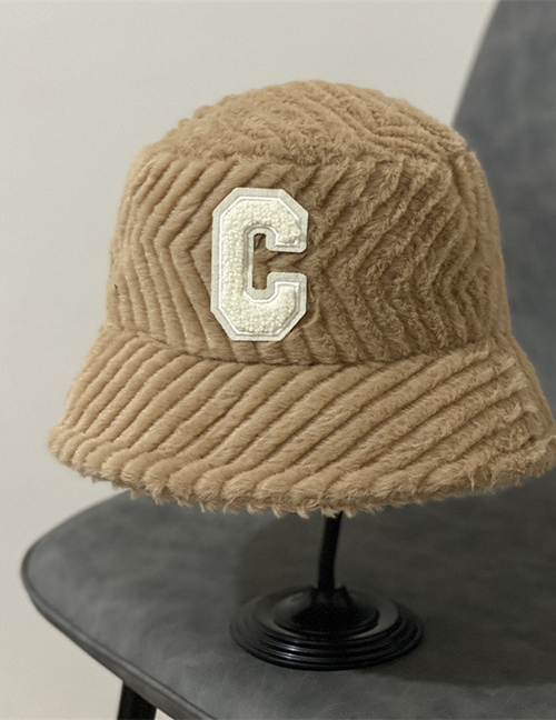 Fashion Camel Letter Embroidery Flat Top Fisherman Hat