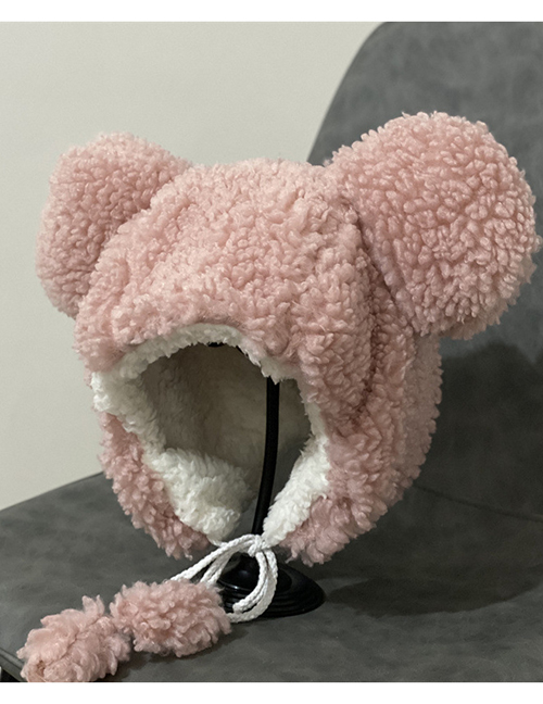 Fashion Pink Plush Mouse Ear Earmuffs