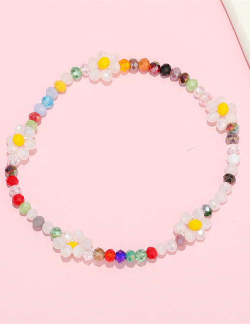 Fashion Colorful Flower Bracelet Rice Bead Beaded Flower Bracelet