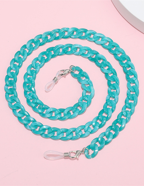 Fashion Blue Acrylic Geometric Chain Halterneck Glasses Chain