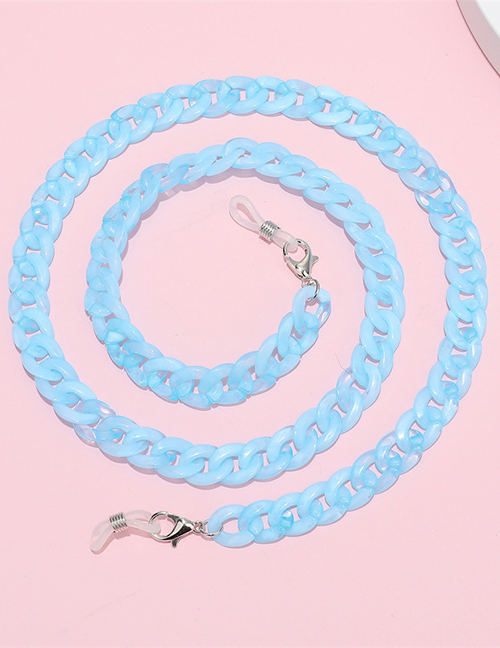 Fashion Sky Blue Acrylic Geometric Chain Halterneck Glasses Chain