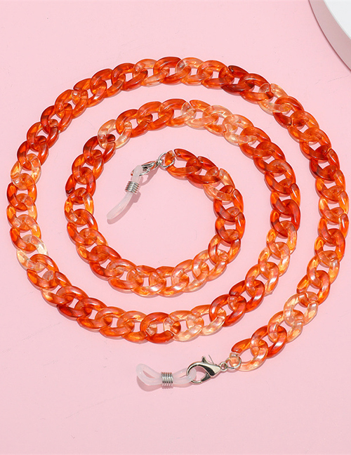 Fashion Orange Acrylic Geometric Chain Halterneck Glasses Chain
