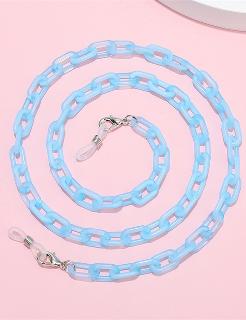 Fashion Sky Blue Colorful Acrylic Chain Halter Neck Glasses Chain