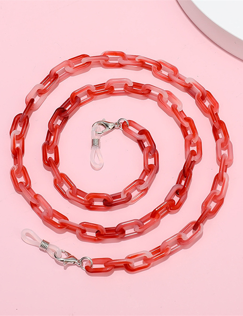 Fashion Red Color Acrylic Chain Halter Neck Glasses Chain