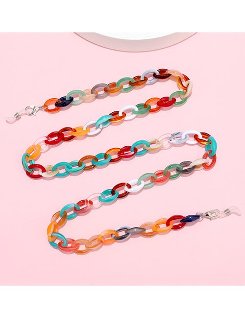 Fashion Color Small Oval Glasses Chain Acrylic Color Chain Glasses Chain