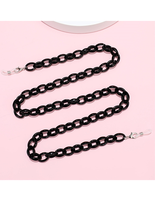 Fashion Black Small Oval Glasses Chain Acrylic Color Chain Glasses Chain