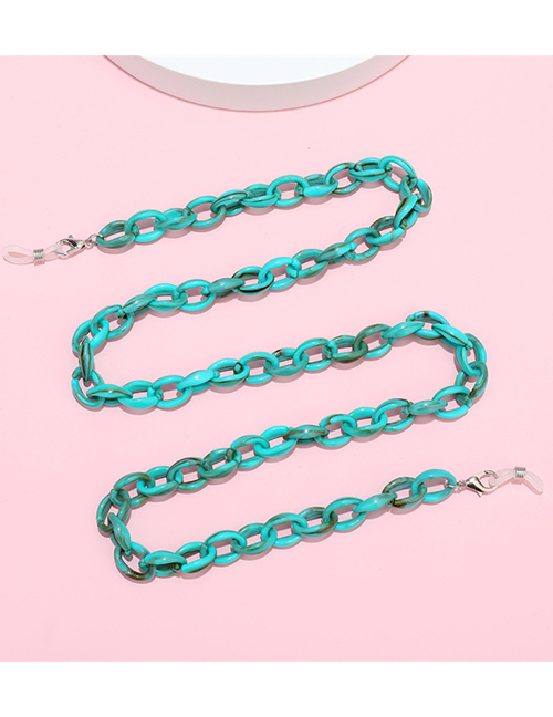 Fashion Blue Small Oval Glasses Chain Acrylic Color Chain Glasses Chain
