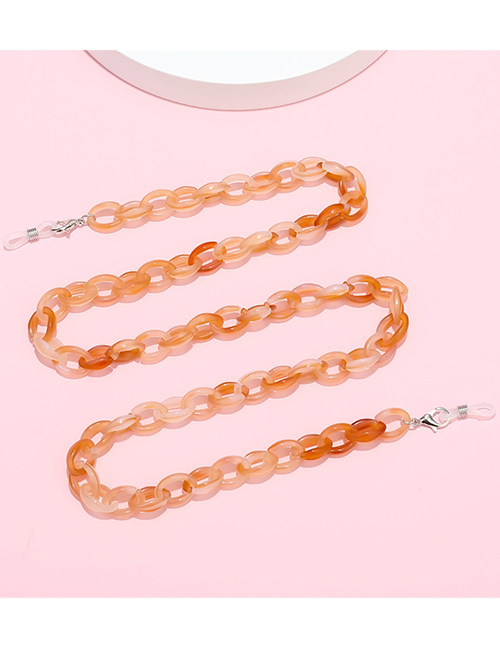 Fashion Orange Pink Small Oval Glasses Chain Acrylic Color Chain Glasses Chain