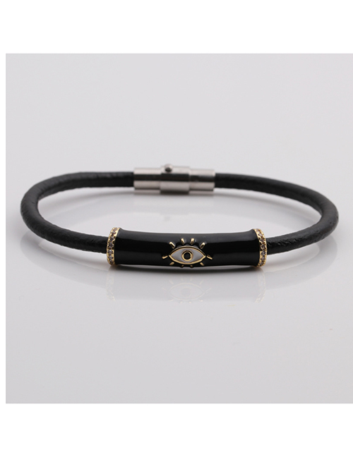 Fashion 4# Stainless Steel Eye Magnetic Clasp Bracelet