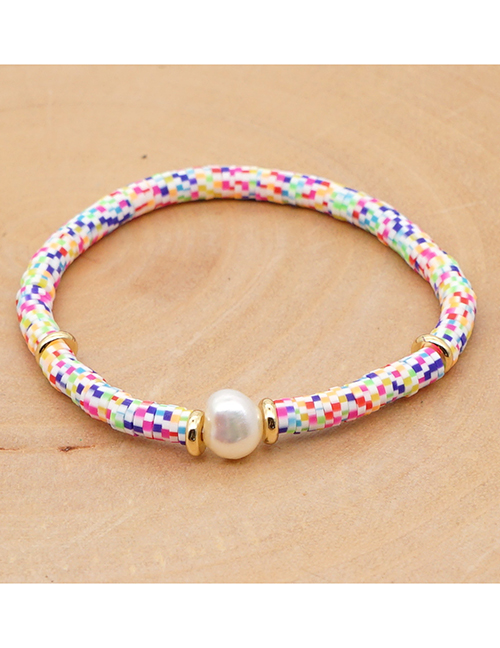 Fashion Zz-b200183a With Pearl Colored Clay Bracelet