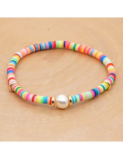 Fashion Zz-b200183e With Pearl Colored Clay Bracelet