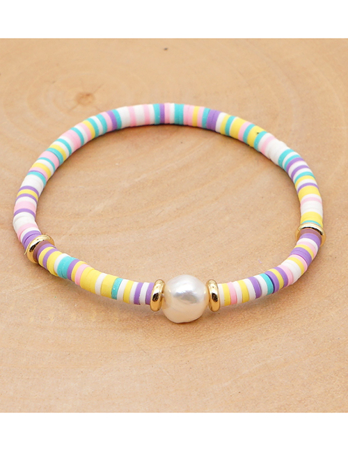 Fashion Zz-b200183h With Pearl Colored Clay Bracelet