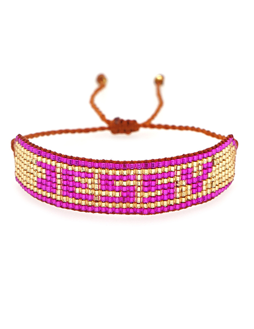 Fashion Mi-b210111a Rice Bead Woven Geometric Bracelet