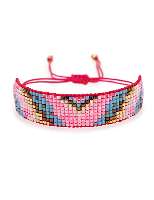 Fashion Mi-b210110a Rice Bead Woven Geometric Bracelet