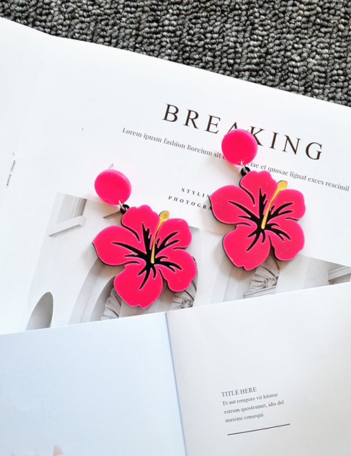 Fashion Flowers Acrylic Flower Stud Earrings