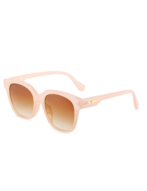 Fashion Powder Frame Double Tea Slices Full Frame Square Sunglasses