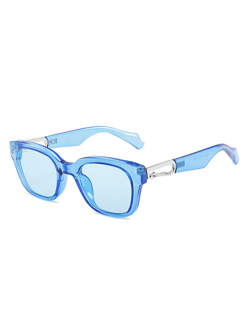 Fashion Blue Frame Geometric Square Sunglasses
