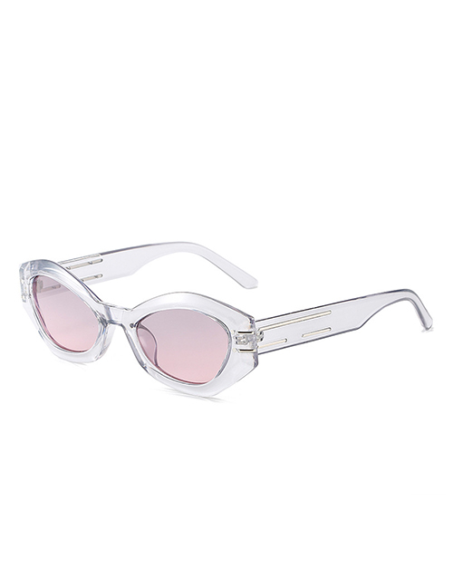 Fashion Gray Frame Purple Powder Tablets Cat Eye Small Frame Sunglasses