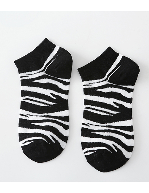 Fashion Zebra Pattern Zebra Pattern Low-cut Boat Socks
