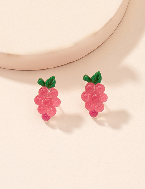 Fashion Grape Resin Cartoon Grape Earrings