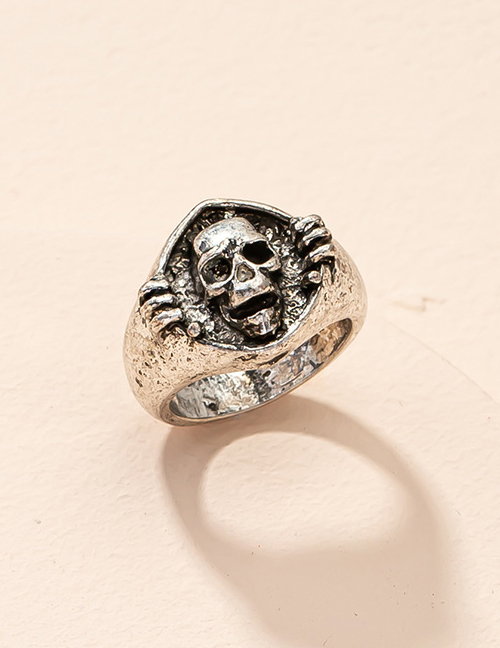Fashion Silver Color Alloy Skull Ring