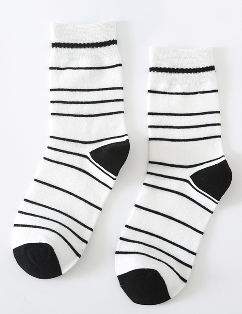 Fashion Stripe Cotton Striped Check Cow Pattern Socks