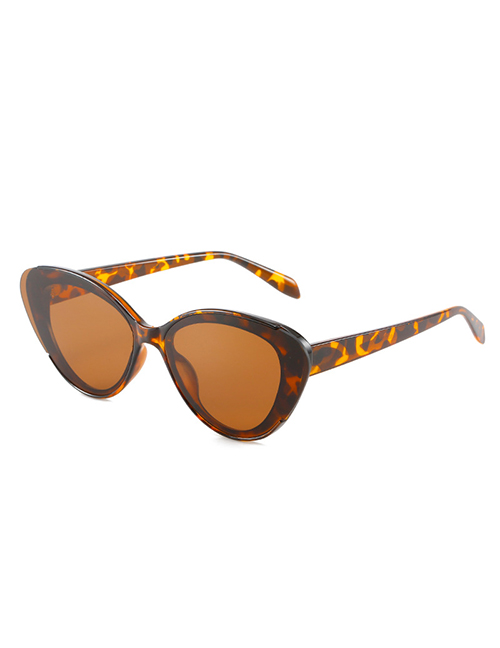 Fashion Leopard Frame Whole Tea Slices Pc Cat Eye Sunglasses