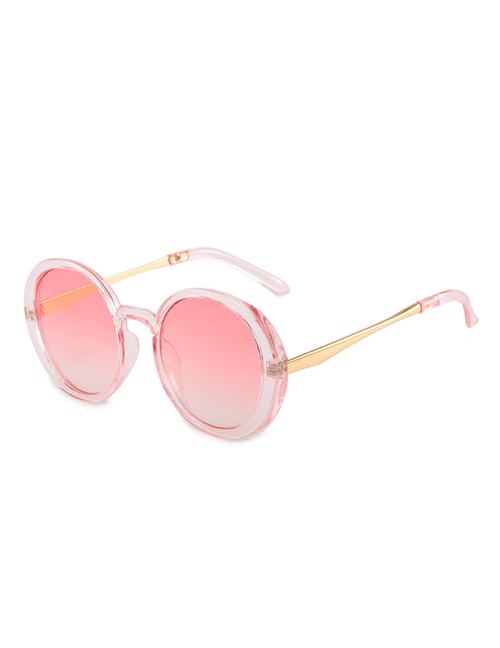 Fashion Powder Frame Powder Metal Round Frame Sunglasses