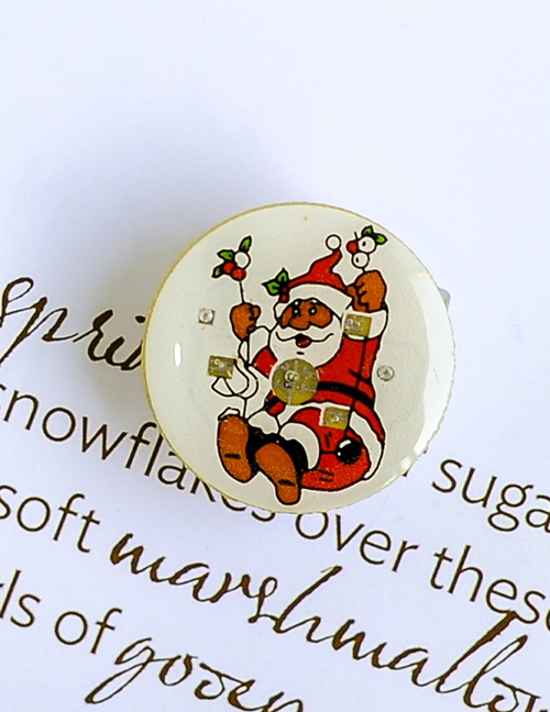 Fashion 13#swing Santa Christmas Snowman With Santa Elk Geometric Brooch