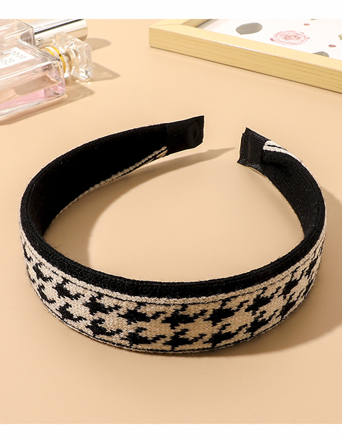Fashion Houndstooth Black And White Houndstooth Knitted Headband