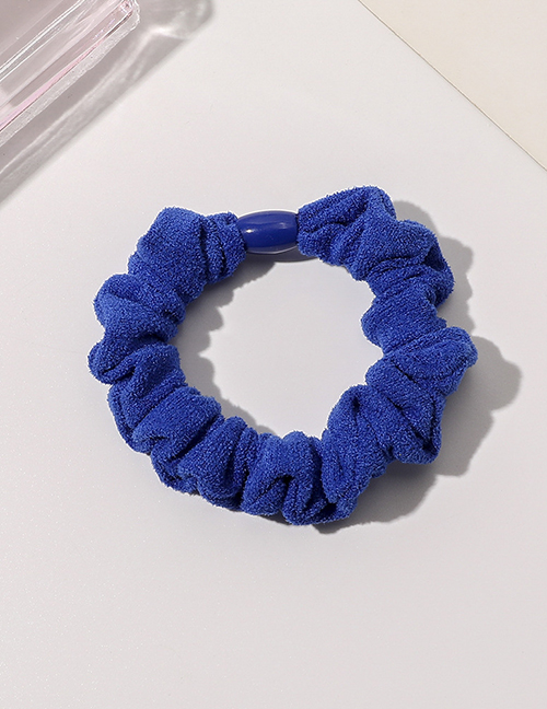 Fashion Sapphire Suede Pleated Hair Tie