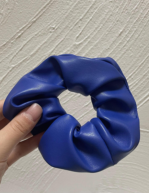 Fashion Hair Ring Pu Leather Pleated Hair Tie