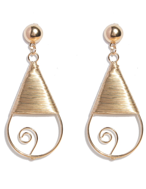 Fashion Gold Color Metal Geometric Drop Earrings