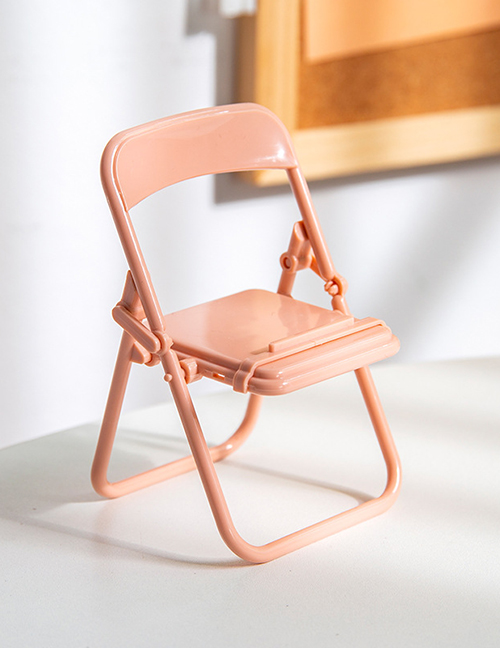 Fashion Milk Orange Powder Plastic Small Chair Mobile Phone Holder