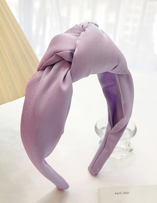 Fashion Purple Fabric Sponge Knotted Headband