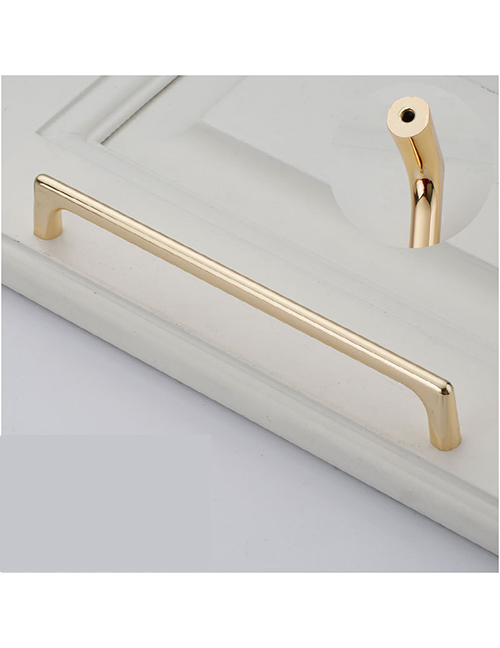 Fashion Rose Gold 6197-192 Hole Pitch Zinc Alloy Geometric Drawer Wardrobe Door Handle