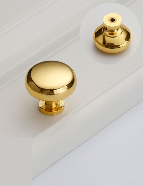 Fashion Gold 6050-single Hole Zinc Alloy Geometric Drawer Wardrobe Door Handle