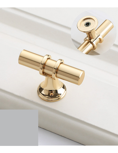 Fashion Brushed Copper/rose Gold 6816a-single Hole Zinc Alloy Geometric Drawer Wardrobe Door Handle