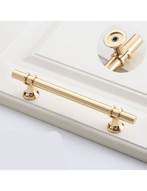 Fashion Brushed Copper/rose Gold 6816a-128 Pitch Zinc Alloy Geometric Drawer Wardrobe Door Handle