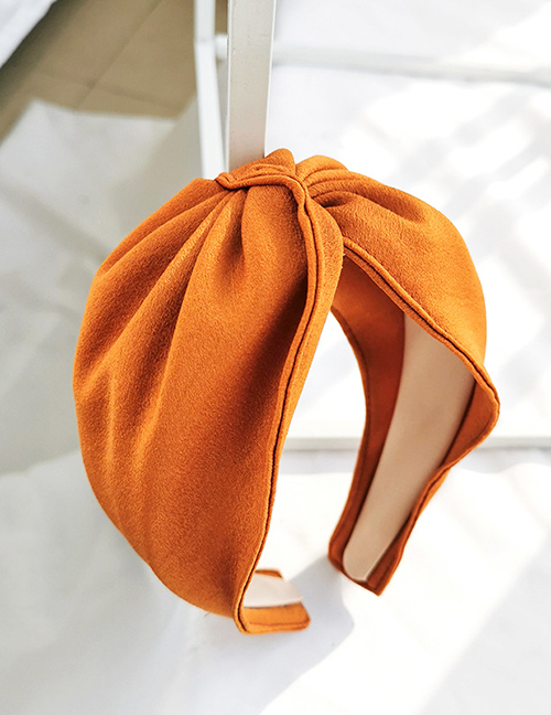 Fashion Orange Fabric Wide-brimmed Cross Headband