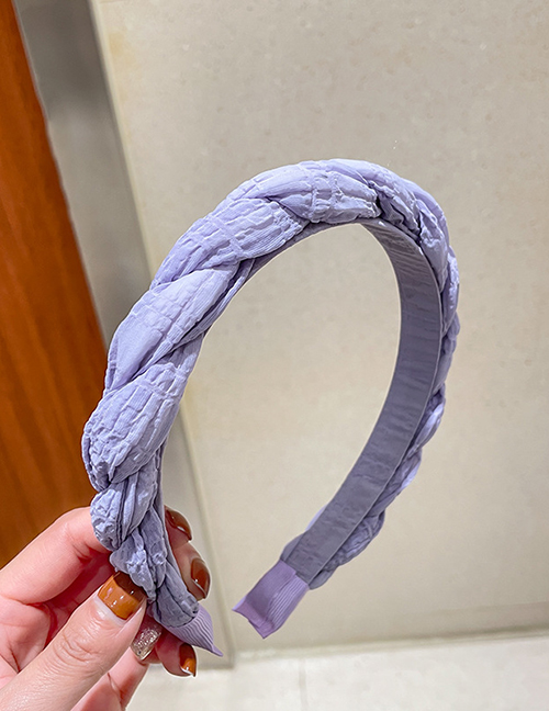 Fashion Purple Pleated Braid Headband