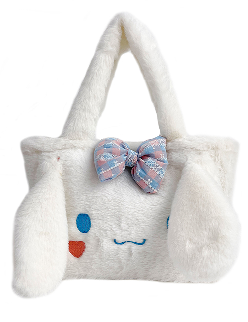 Fashion White Rabbit Plush Cartoon Large-capacity Handbag